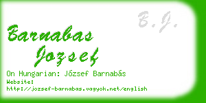 barnabas jozsef business card